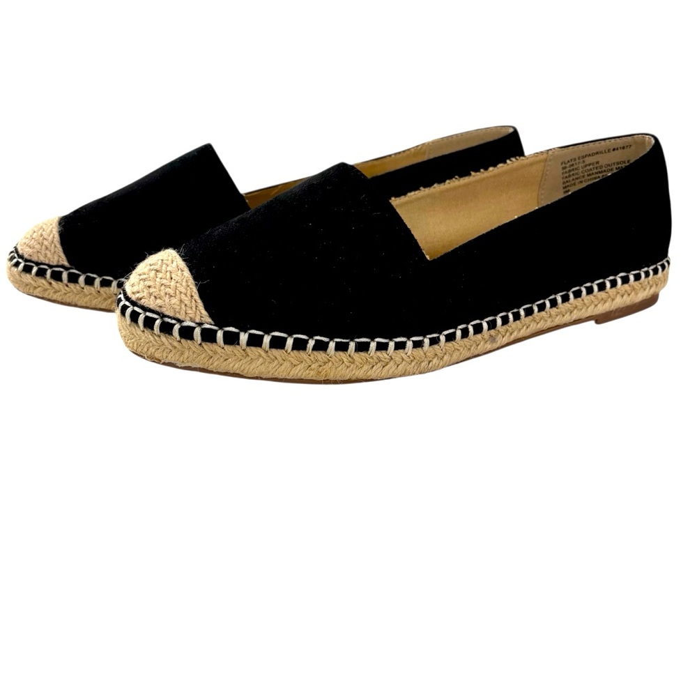 Ellos Shoes Espadrilles Flat Shoes Slip On Faux Suede Braided Crochet Detail Sz8